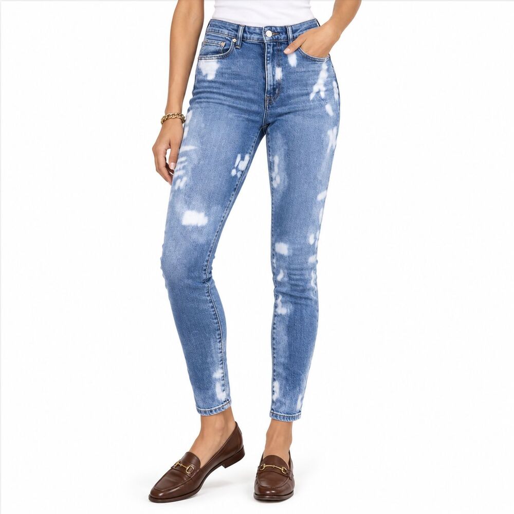 Ralph Lauren Womens Jeans 6 Blue Acid Wash Bleached Stretch Skinny Denim